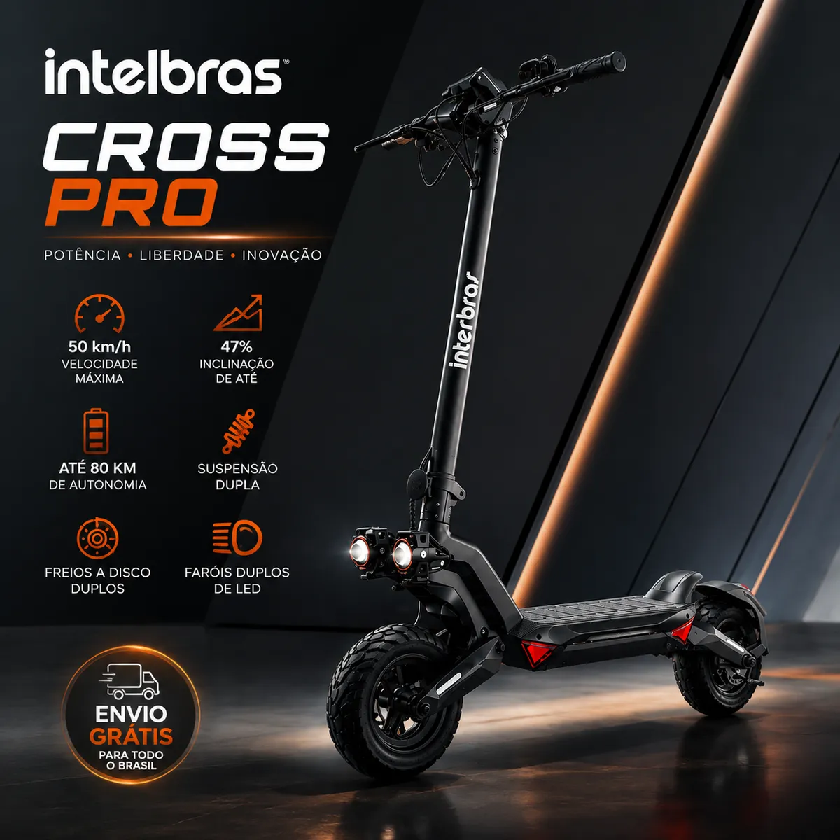 Intel Cross Pro | Patinete Elétrico Off-Road | Mais Potência e Liberdade - 1