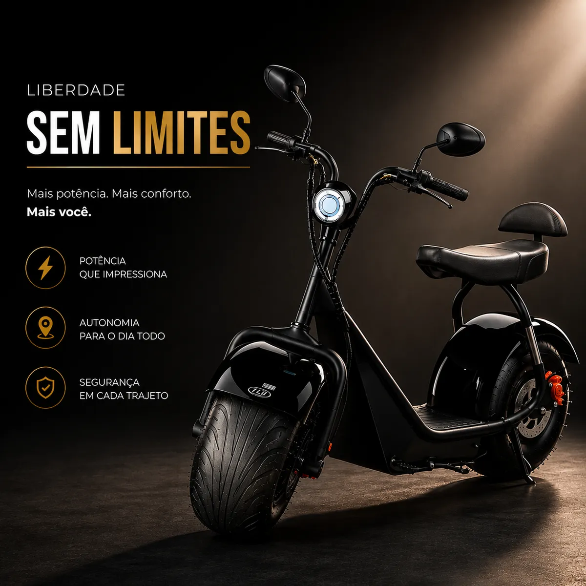 Urban Ride | Scooter Elétrica 2 Lugares | Até 60 km de Autonomia