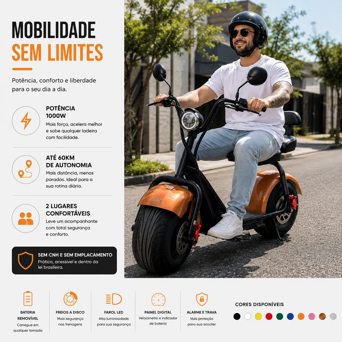 Urban Ride | Scooter Elétrica 2 Lugares | Até 60 km de Autonomia - 3