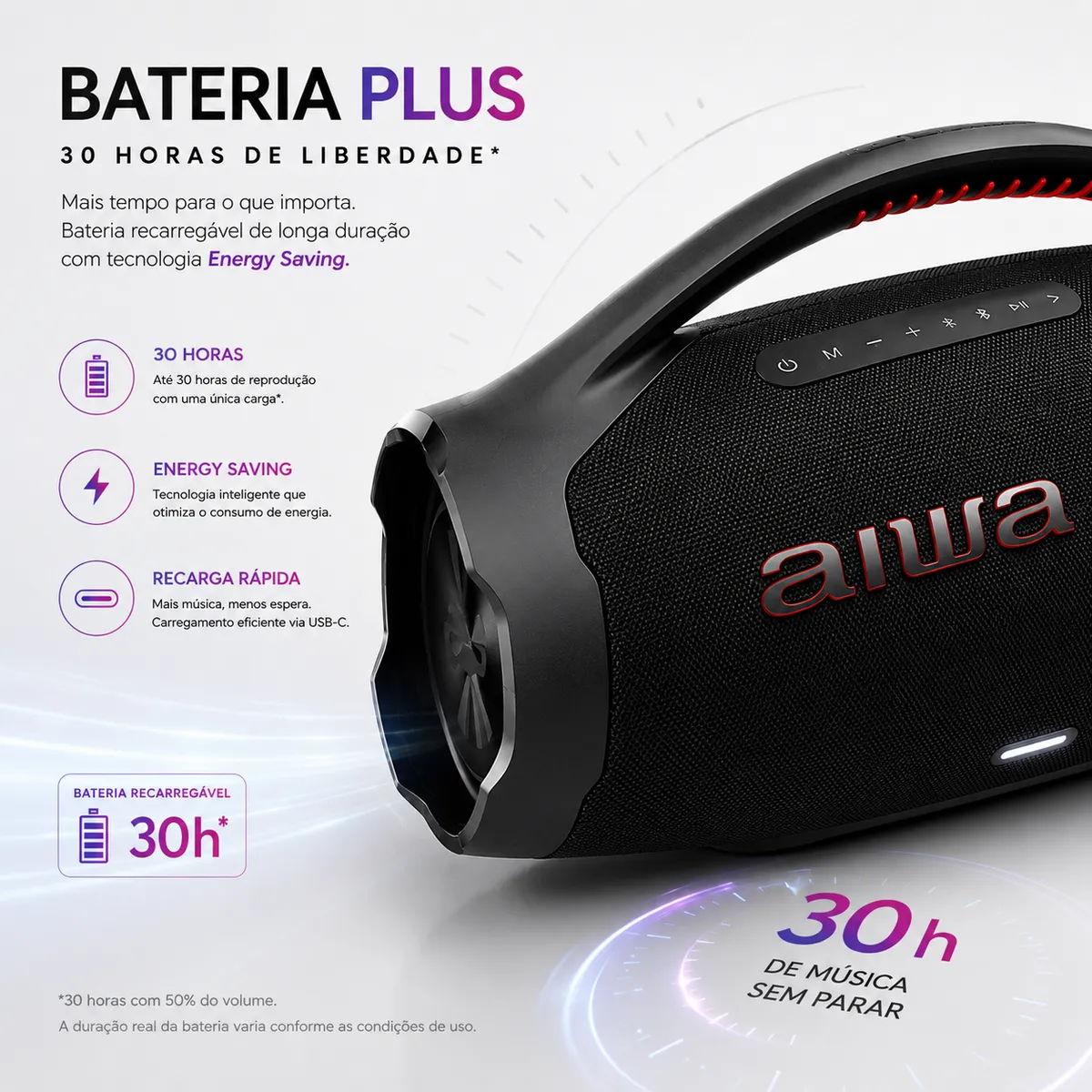 AIWA | Caixa de Som Bluetooth | Som Potente em Qualquer Lugar - 4